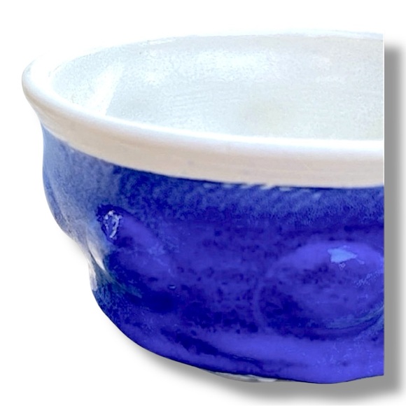 Cobalt Blue & White Pottery Bowl from my Clay Studio/Decor, Snack, Ice Cream - Picture 2 of 7